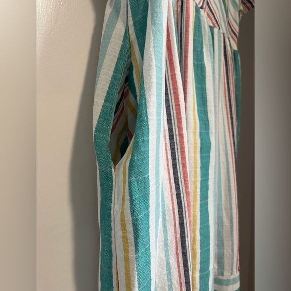 STRIPED Midi Summer Dress - Picture 4 of 4